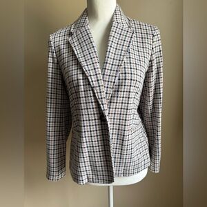 NWOT Land’s End Plaid Knit Blazer
